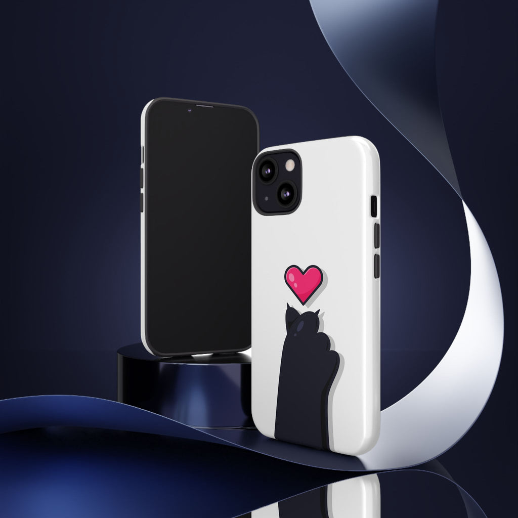 Cute Cat Love Phone Case, Tough Cell Phone Cover, Animal Lover Gifts, Pet Parent Accessories, Valentine's Day Essentials