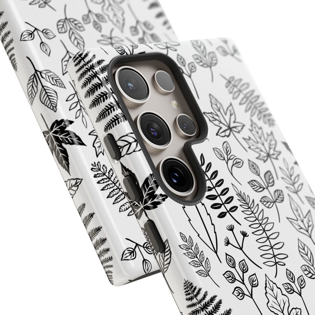 Stylish Phone Case for Nature Lovers, Botanical Design, Gift for Her, Fall Accessories, Customizable Tech Gear
