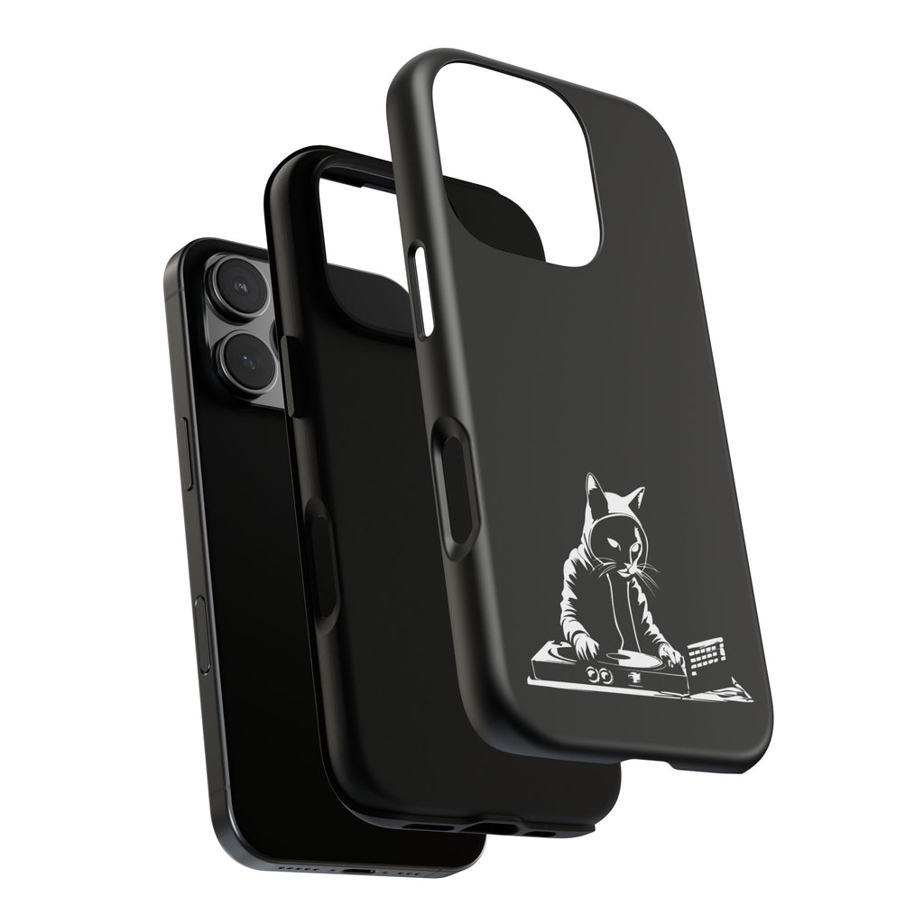Cat DJ Phone Case | Stylish Tough Cases for Music Lovers, Gift for Cat Owners, Unique Phone Accessory, Cool Tech Gear