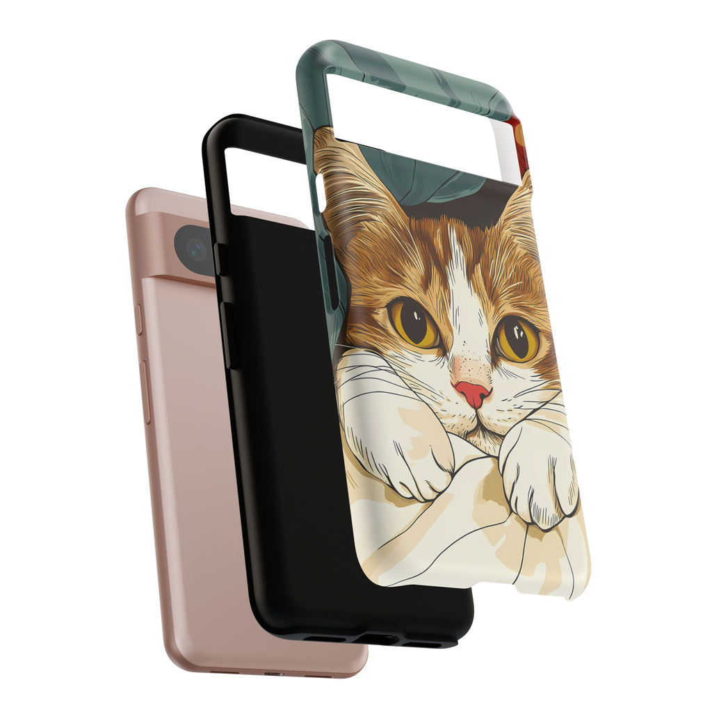 Cute Cat Phone Case - Ideal for Cat Lovers, Pet Owners, Birthday Gifts, Smartphone Accessories, Funny Pet Humor