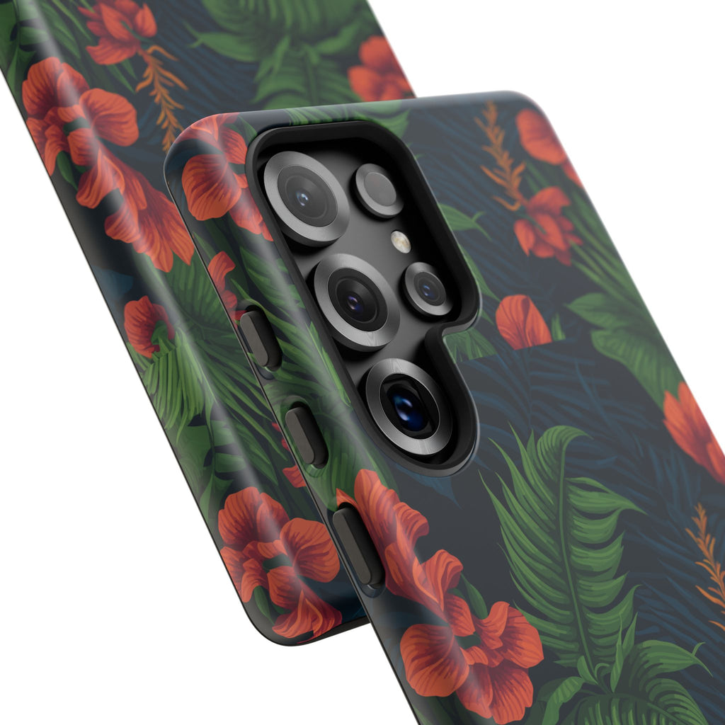 Tropical Phone Case with Floral Design, Eco-Friendly Protection for Summer Vibes, Ideal Gift for Nature Lovers, Vibrant Background
