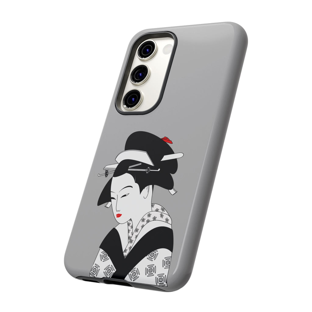 Stylish Phone Case with Japanese Geisha Design, Tough Phone Case, Cute Phone Cover, Japanese Art, Ethnic Style