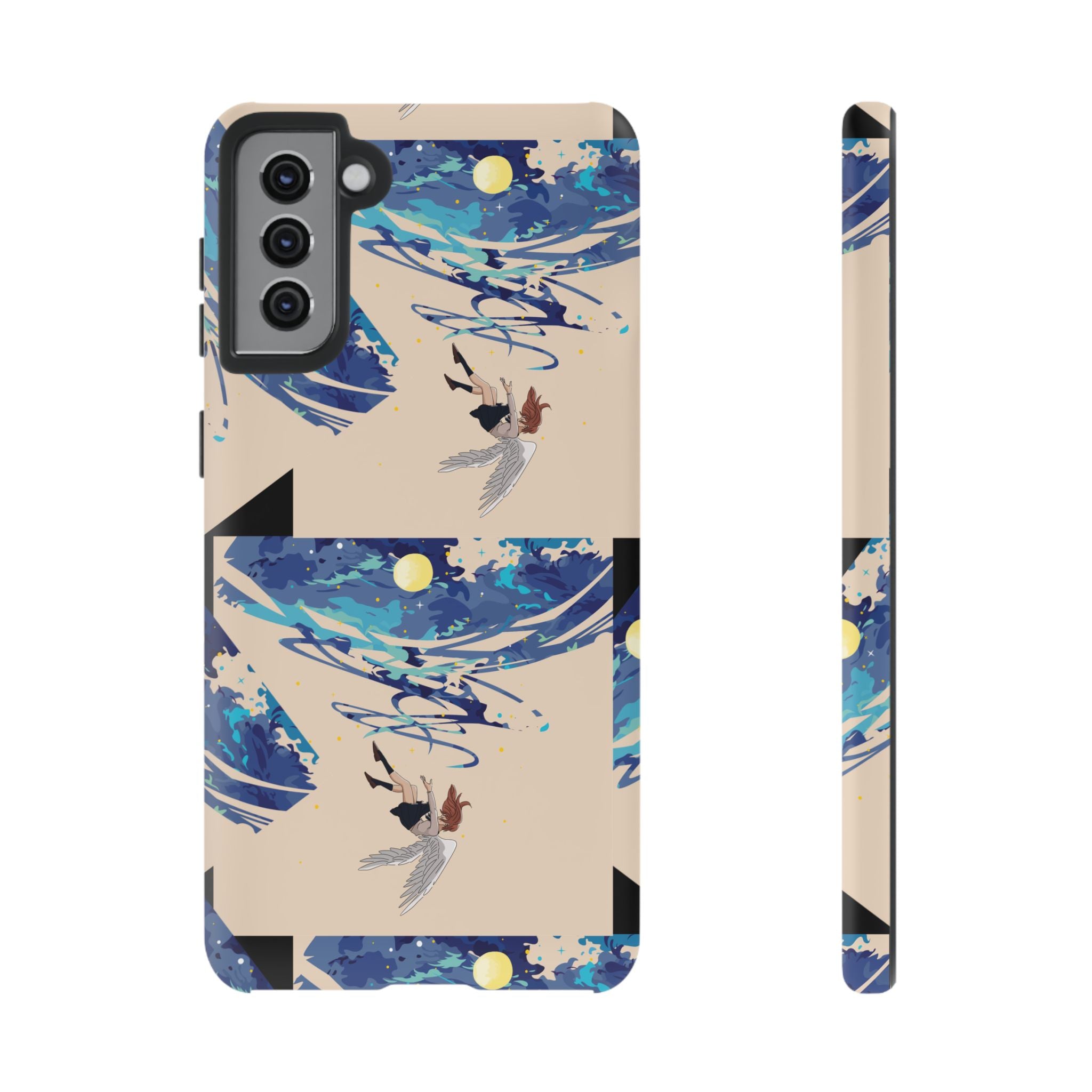 Artistic Phone Case with Abstract Design, Vivid Blue Waves and Fish, Stylish Phone Accessory, Unique Gift Idea, Trendy Tech Decor, [...]