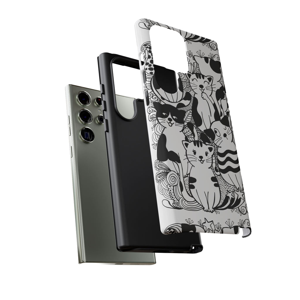 Cat-Themed Phone Case, Cute Cat Art, Pet Lover Gift, Birthday Present, Unique Cat Decor, Fun Tech Accessories, Animal Lover Case