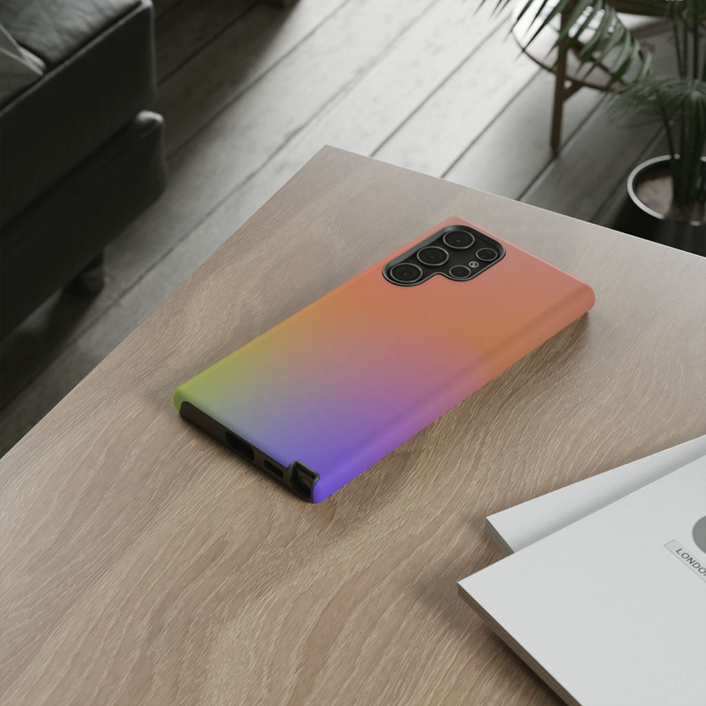 Colorful Gradient Phone Case, Tough Cases for iPhone, Customizable Phone Cover, Trendy Tech Accessory, Gift for Tech Lovers