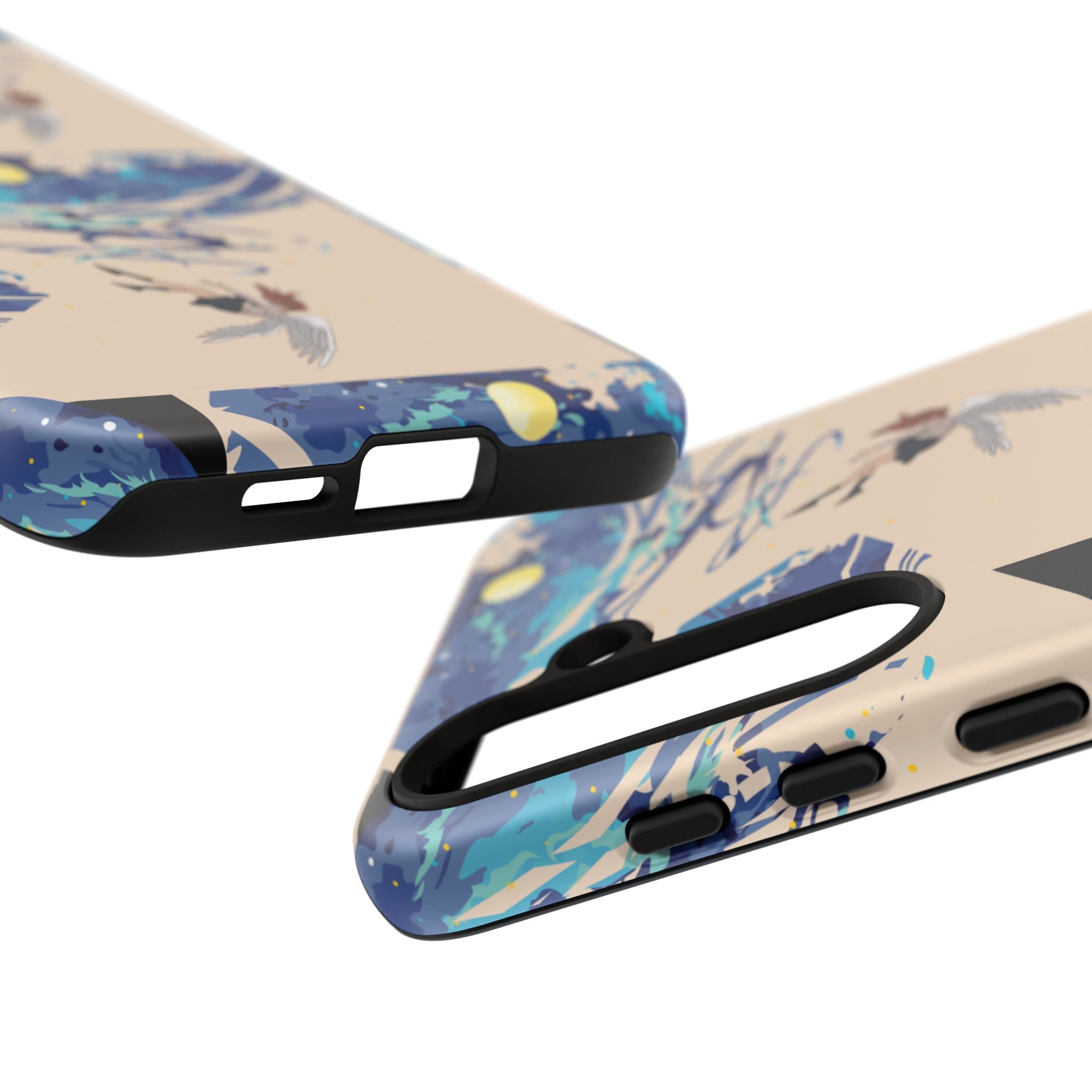 Artistic Phone Case with Abstract Design, Vivid Blue Waves and Fish, Stylish Phone Accessory, Unique Gift Idea, Trendy Tech Decor, [...]