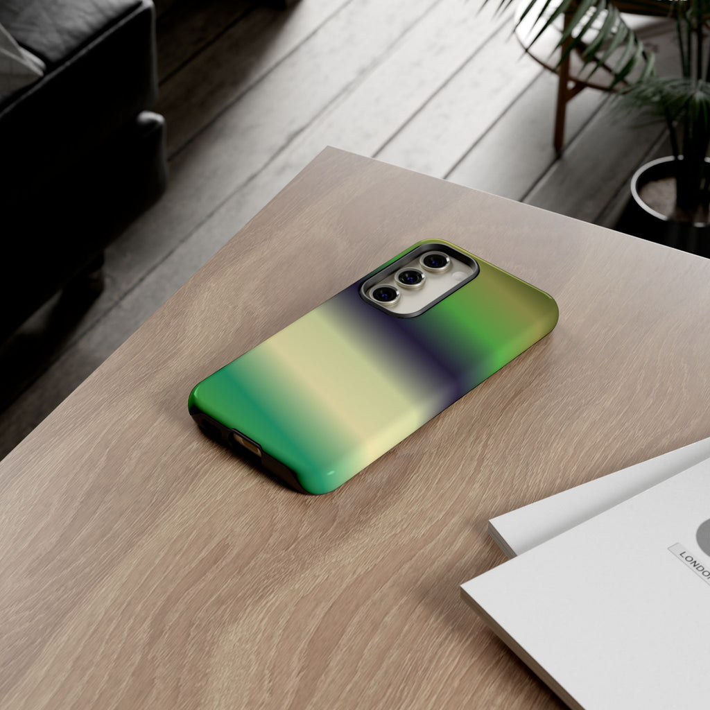 Gradient Phone Case - Tough Cases, Unique Cell Phone Cover, Stylish Tech Accessories, Green and Black Gradient, Perfect Gift