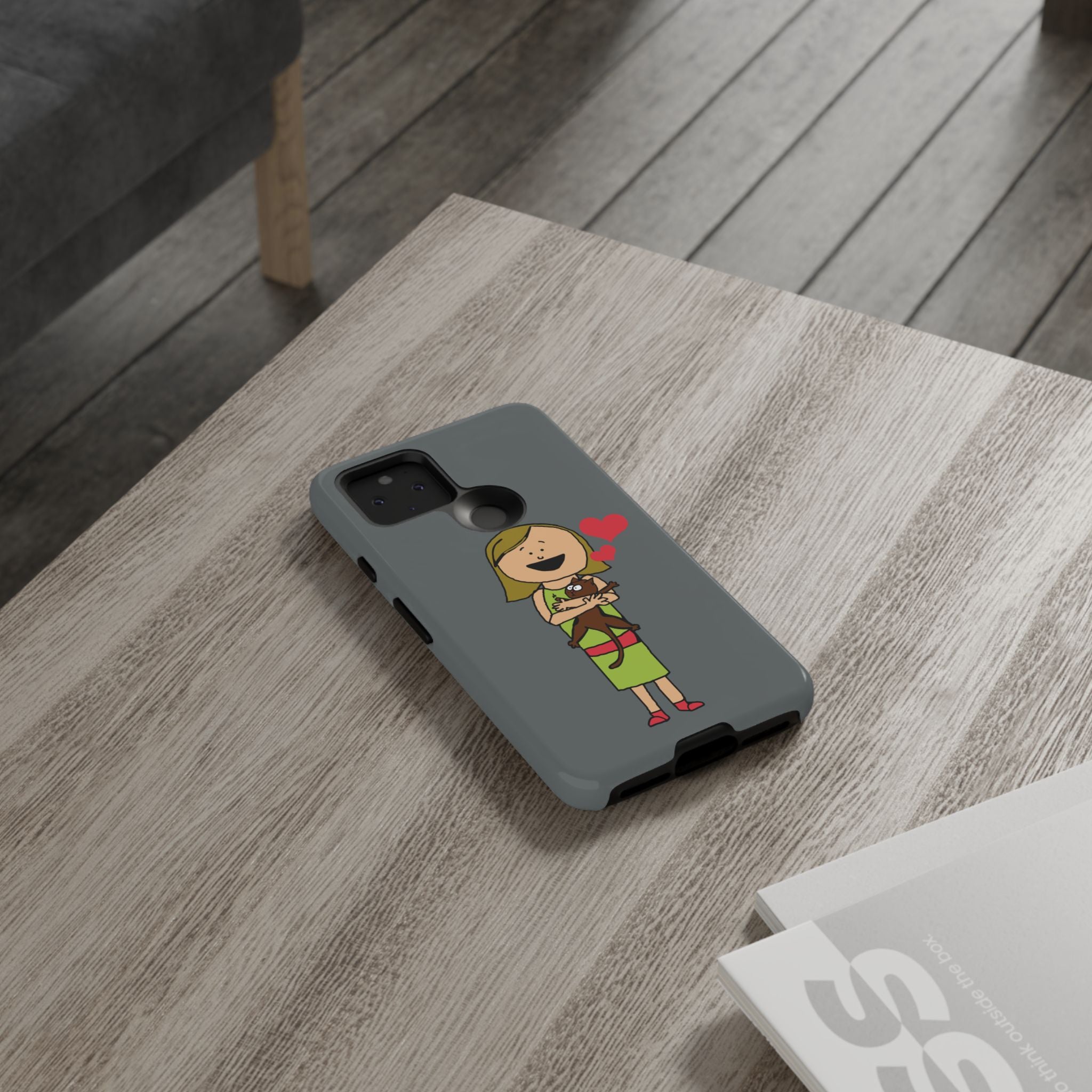 Pet Lover's Phone Case, Cute Animal Phone Cover, Gift for Dog Lovers, Cartoon Design, Fun Smartphone Accessory
