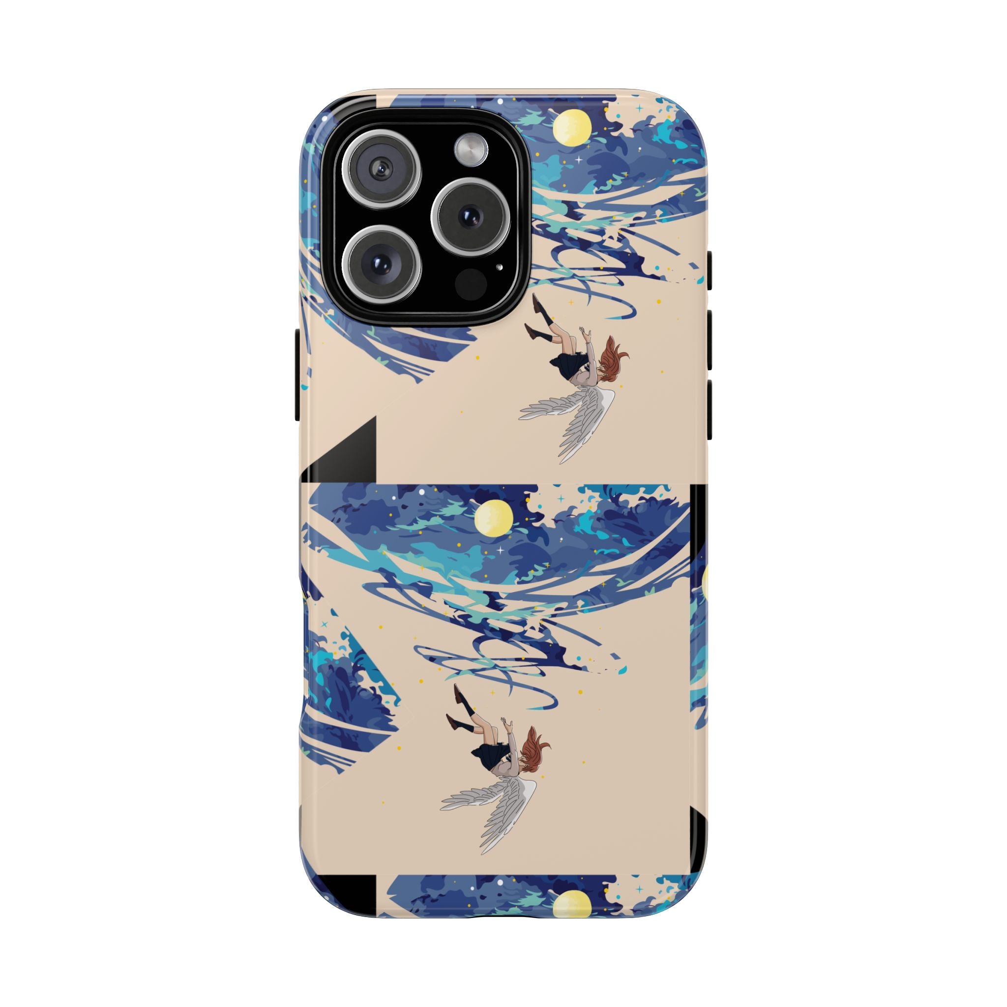 Artistic Phone Case with Abstract Design, Vivid Blue Waves and Fish, Stylish Phone Accessory, Unique Gift Idea, Trendy Tech Decor, [...]