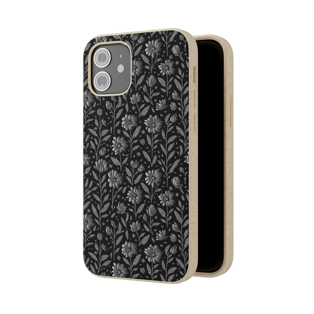 Eco-Friendly Floral Phone Case, Biodegradable iPhone Case, Sustainable Fashion Accessory, Nature Lover Gift, Eco-Conscious Phone Cover