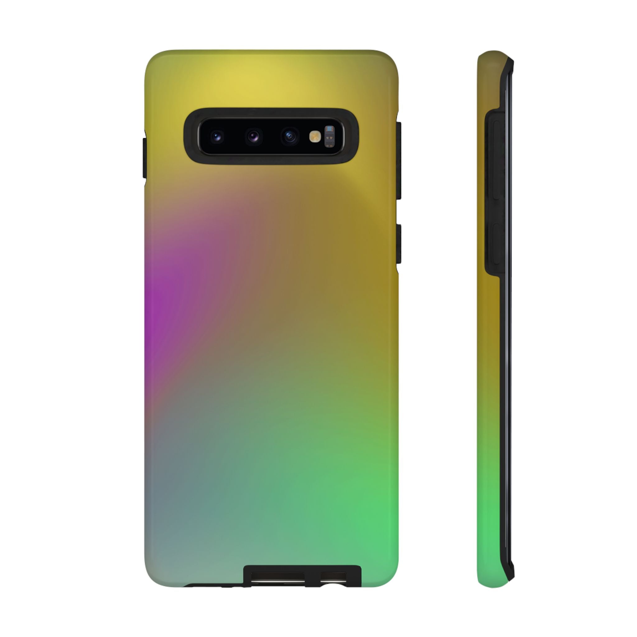 Vibrant Phone Case, Tough Cases, Colorful Phone Cover, Durable Mobile Case, Yellow Green Gradient Design
