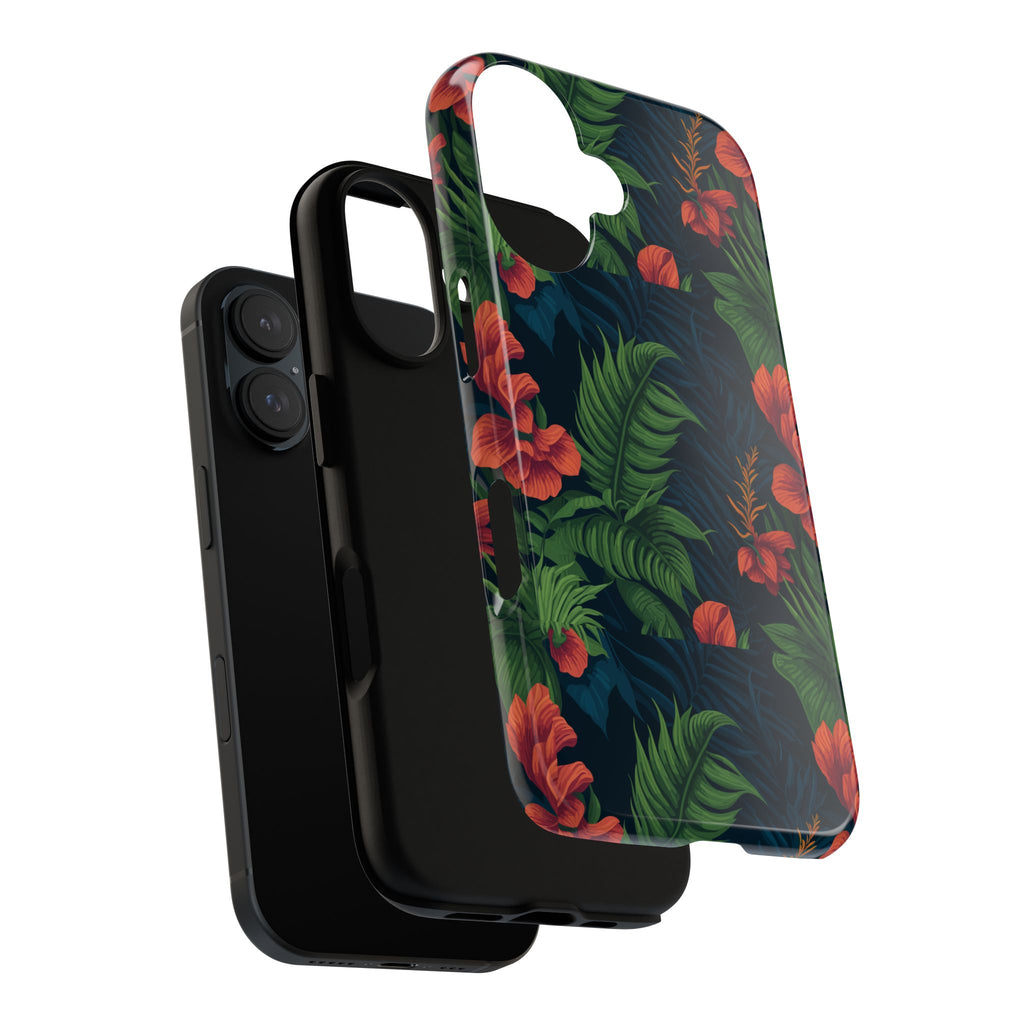 Tropical Phone Case with Floral Design, Eco-Friendly Protection for Summer Vibes, Ideal Gift for Nature Lovers, Vibrant Background