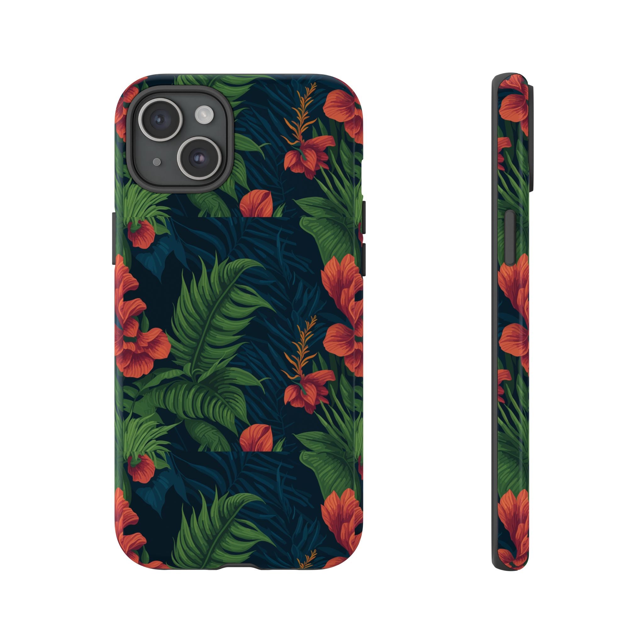 Tropical Phone Case with Floral Design, Eco-Friendly Protection for Summer Vibes, Ideal Gift for Nature Lovers, Vibrant Background
