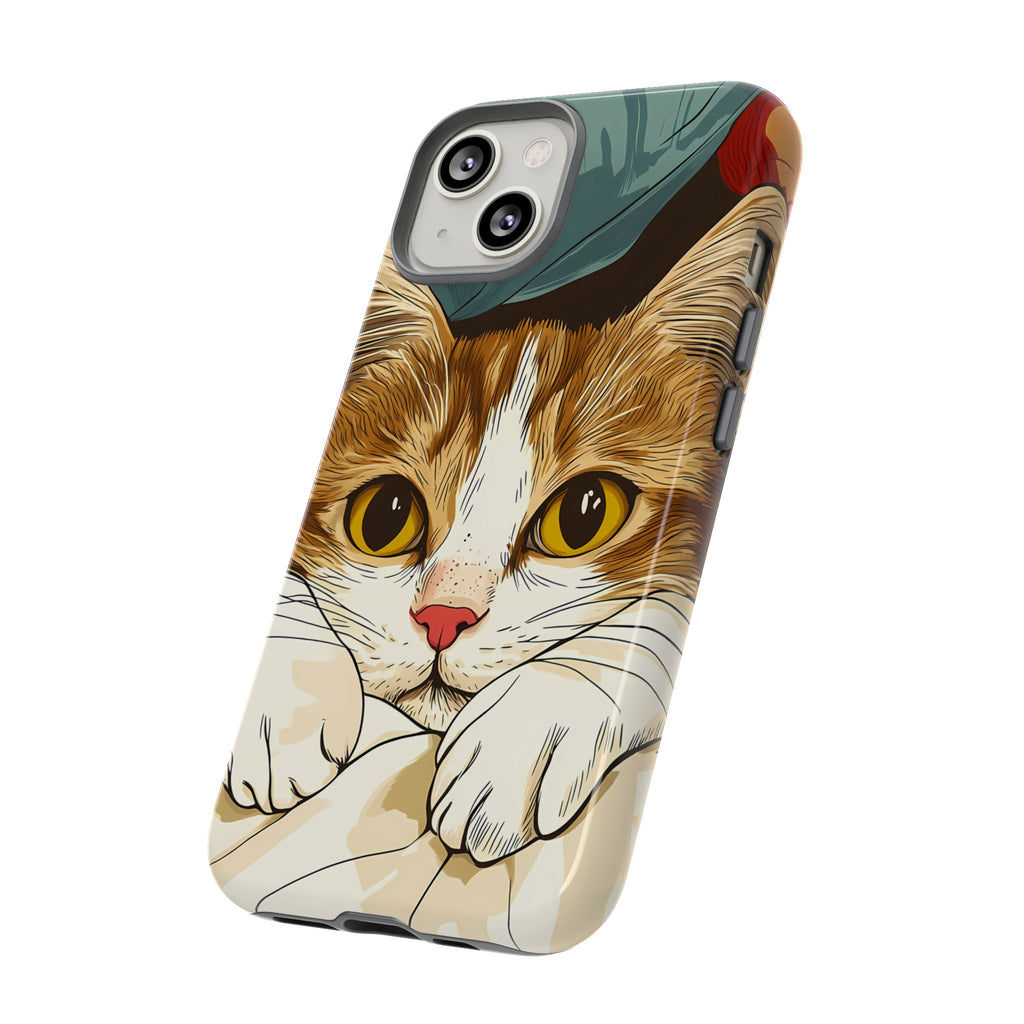 Cute Cat Phone Case - Ideal for Cat Lovers, Pet Owners, Birthday Gifts, Smartphone Accessories, Funny Pet Humor
