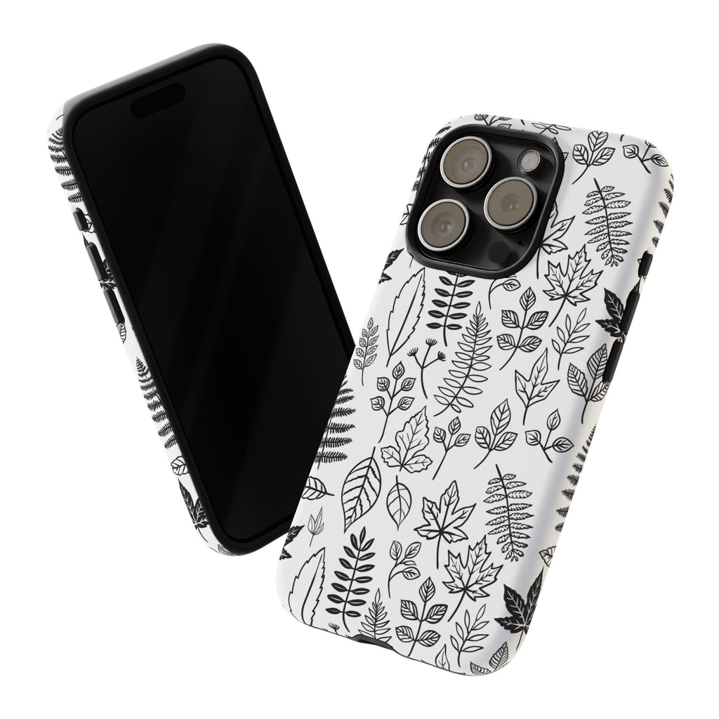 Stylish Phone Case for Nature Lovers, Botanical Design, Gift for Her, Fall Accessories, Customizable Tech Gear