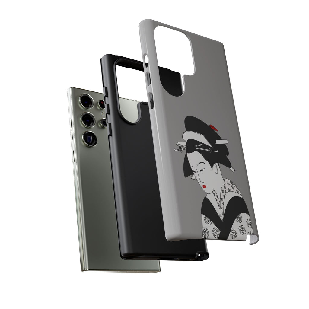 Stylish Phone Case with Japanese Geisha Design, Tough Phone Case, Cute Phone Cover, Japanese Art, Ethnic Style