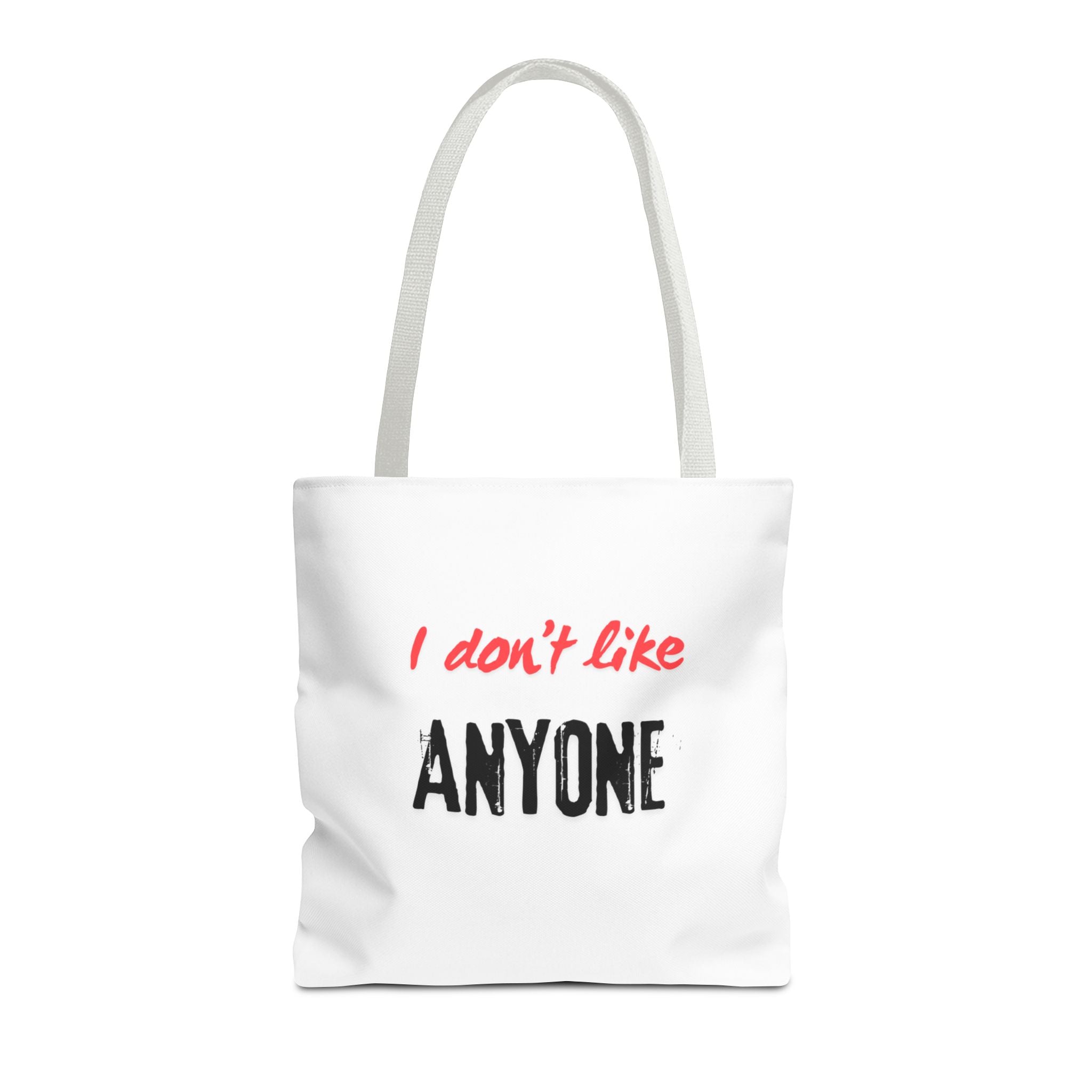English White "I Like No One" – Anti-Social Tote