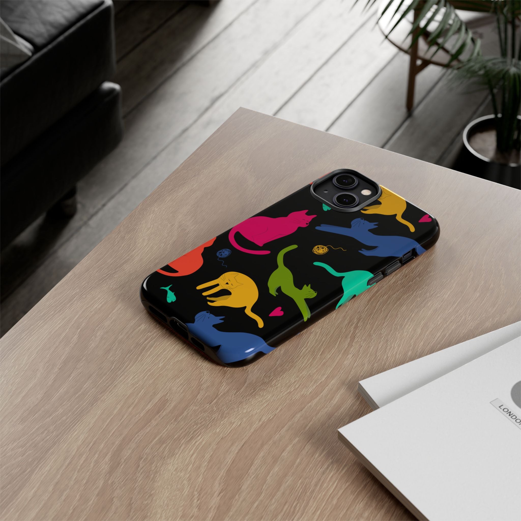 Colorful Cat Phone Case - Fun Pet Lover Accessory, Paw-some Gift for Cat Owners, Colorful Protective Cover, Cute Animal Phone [...]