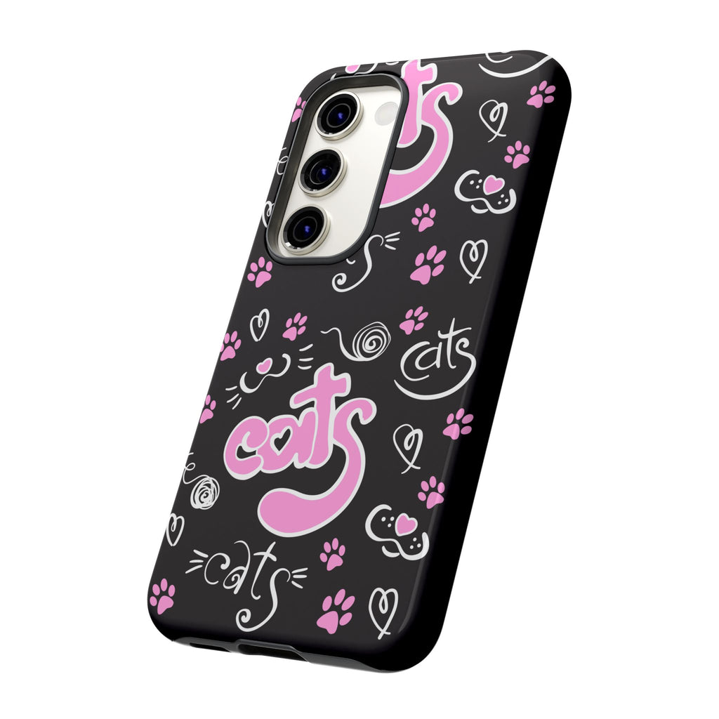 Cute Cat Print Phone Cases, Tough Cases for Cat Lovers, Pet Phone Cover, Gift for Cat Moms, Stylish Phone Accessories
