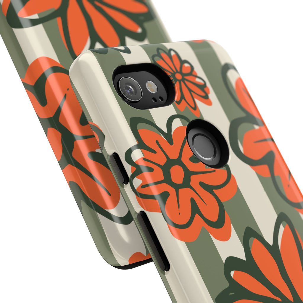 Floral Tough Phone Case - Trendy Protector for Pet Lovers, Super Cute Gift, Floral Design, Stylish Phone Cover, Unique Accessory