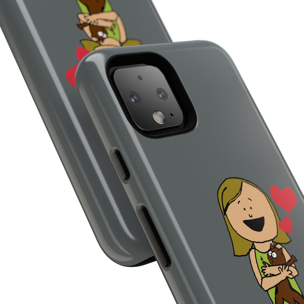 Pet Lover's Phone Case, Cute Animal Phone Cover, Gift for Dog Lovers, Cartoon Design, Fun Smartphone Accessory