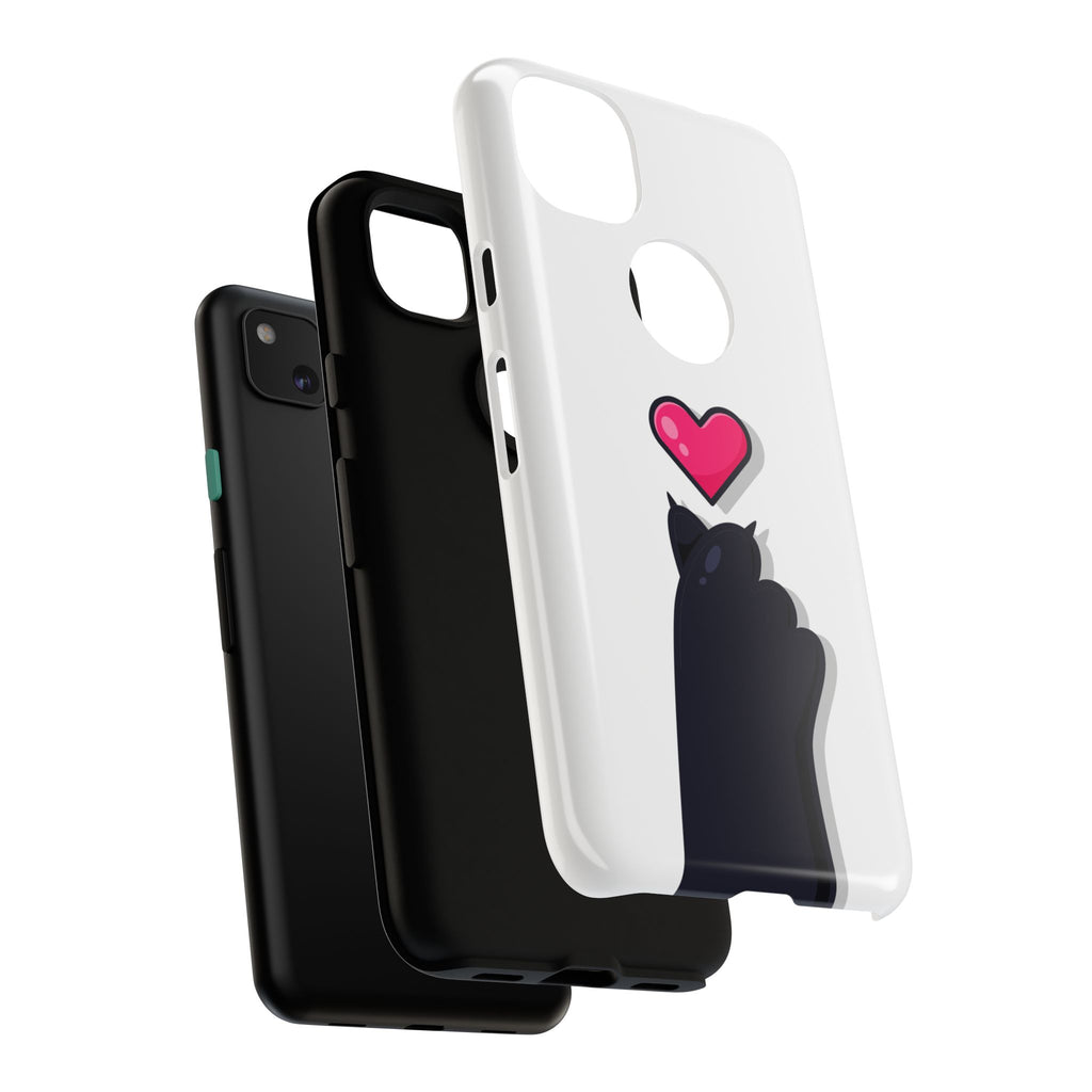 Cute Cat Love Phone Case, Tough Cell Phone Cover, Animal Lover Gifts, Pet Parent Accessories, Valentine's Day Essentials