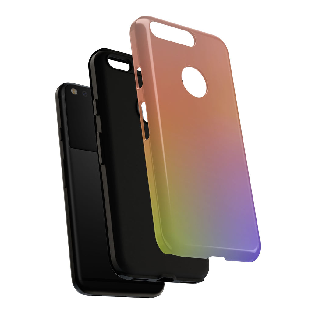 Colorful Gradient Phone Case, Tough Cases for iPhone, Customizable Phone Cover, Trendy Tech Accessory, Gift for Tech Lovers