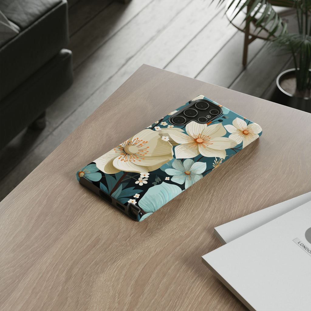 Floral Phone Case, Stylish Tough Cases with Botanical Design, Flower Print Phone Cover, Gifts for Nature Lovers, Eco-Friendly Mobile Cover