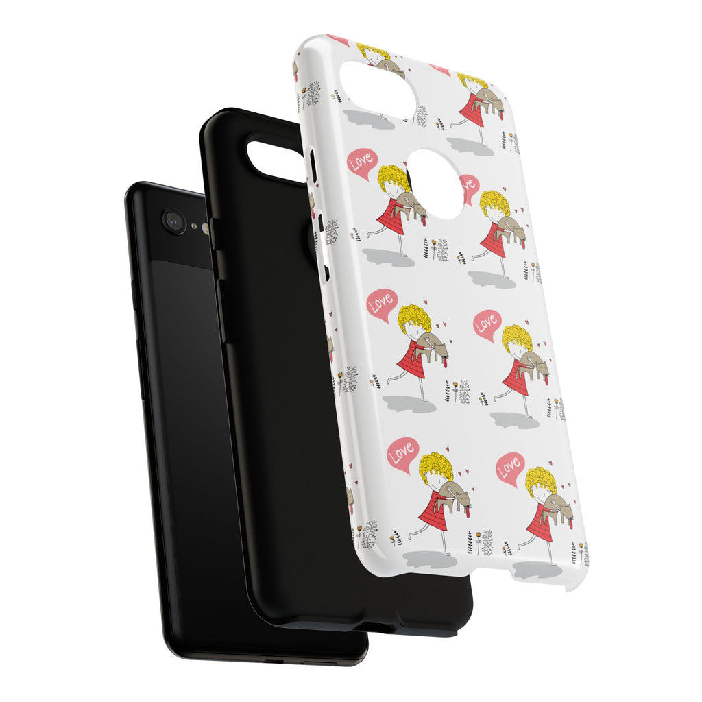 Love-Themed Phone Case | Cute Pet Lover Accessory, Perfect Gift for Birthdays, Anniversaries, Animal Lovers, Valentine's Day