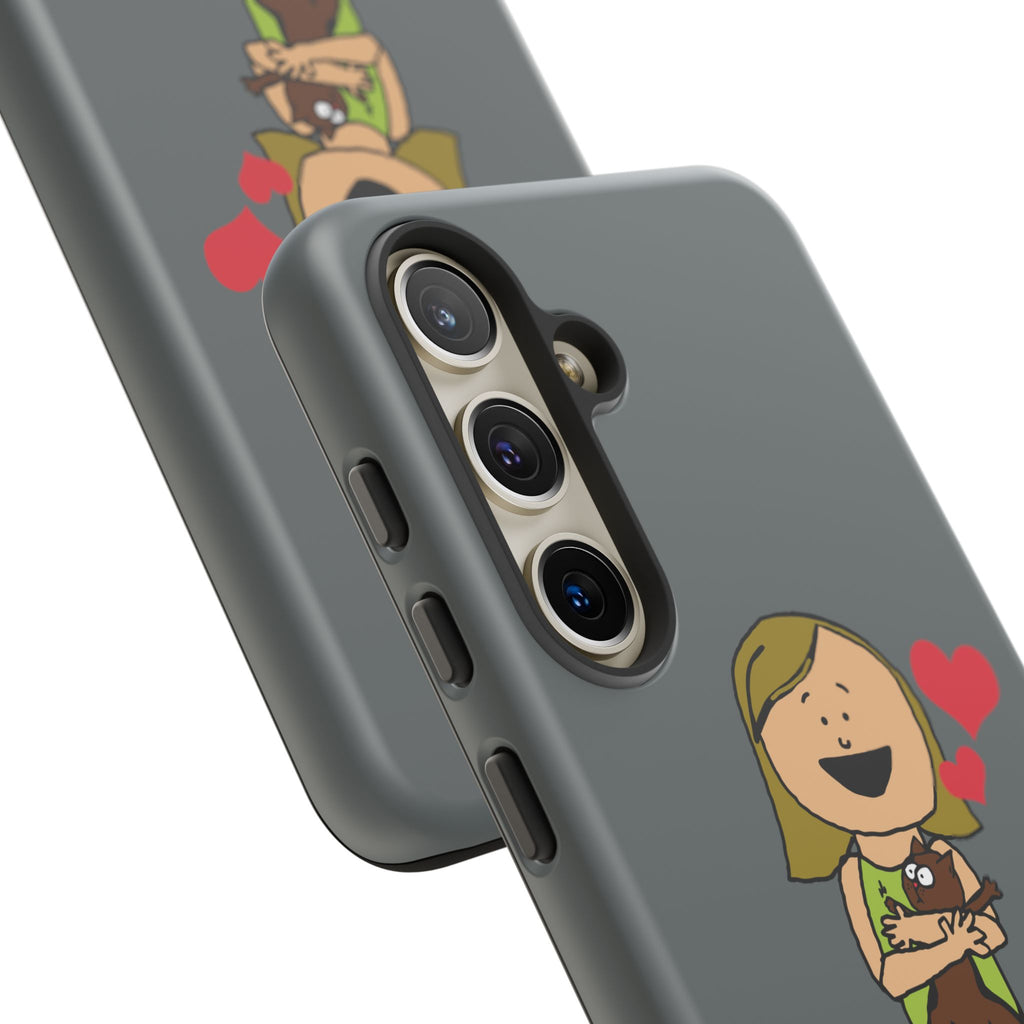 Pet Lover's Phone Case, Cute Animal Phone Cover, Gift for Dog Lovers, Cartoon Design, Fun Smartphone Accessory