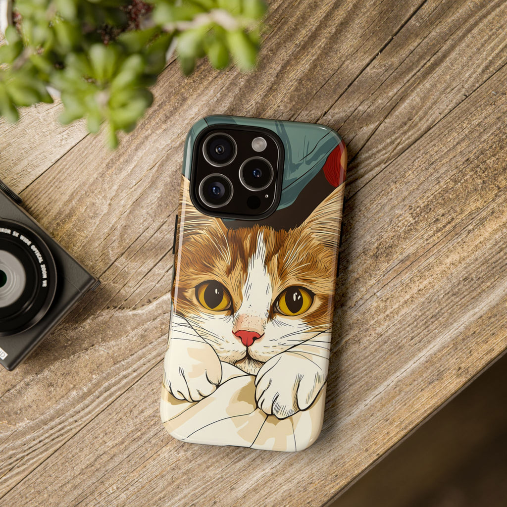 Cute Cat Phone Case - Ideal for Cat Lovers, Pet Owners, Birthday Gifts, Smartphone Accessories, Funny Pet Humor