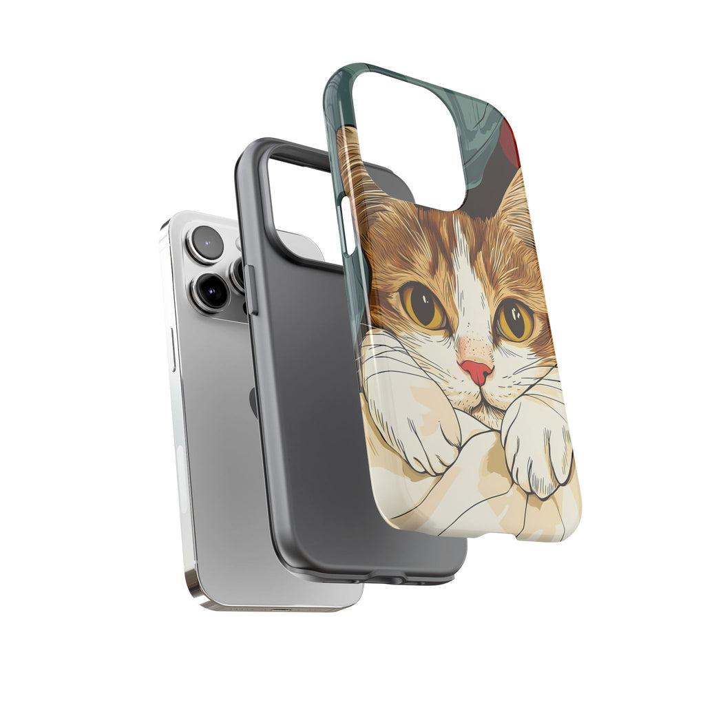 Cute Cat Phone Case - Ideal for Cat Lovers, Pet Owners, Birthday Gifts, Smartphone Accessories, Funny Pet Humor