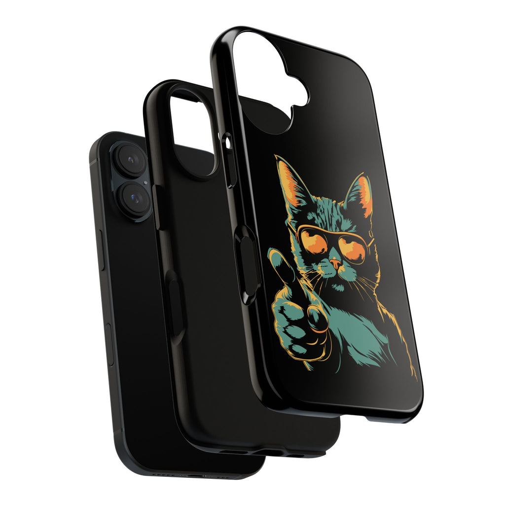 Cool Cat Phone Case, Stylish Phone Cover, Pet Lover Gift, Cute Cat Design, Fun Cat Accessories