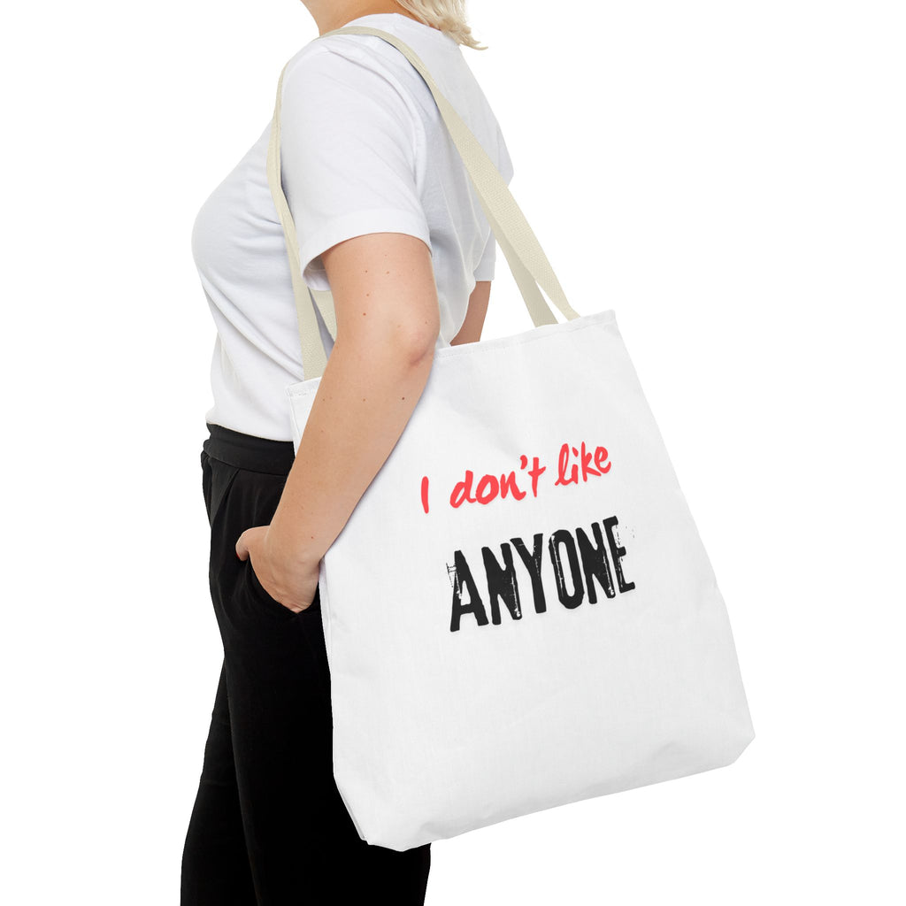 English White "I Like No One" – Anti-Social Tote