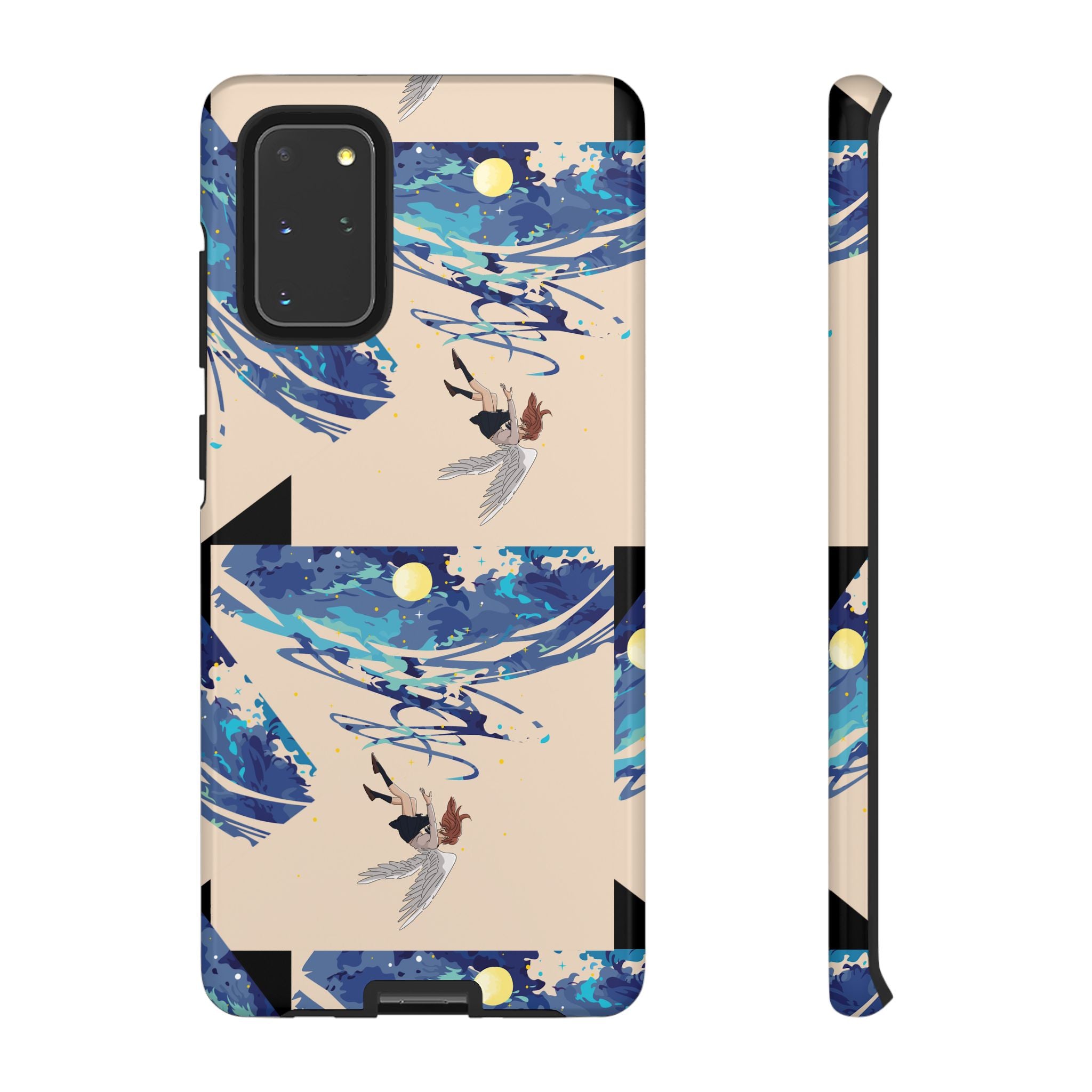 Artistic Phone Case with Abstract Design, Vivid Blue Waves and Fish, Stylish Phone Accessory, Unique Gift Idea, Trendy Tech Decor, [...]