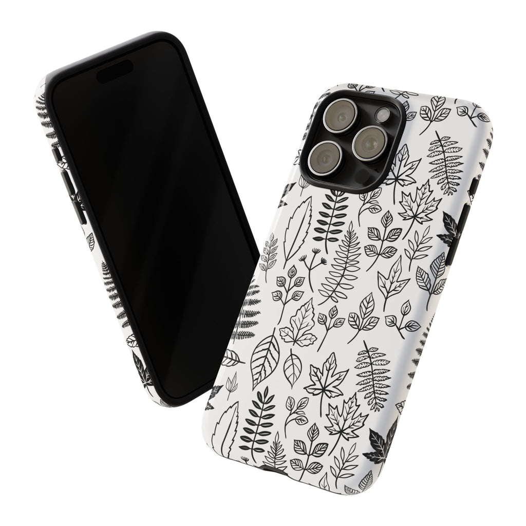 Stylish Phone Case for Nature Lovers, Botanical Design, Gift for Her, Fall Accessories, Customizable Tech Gear