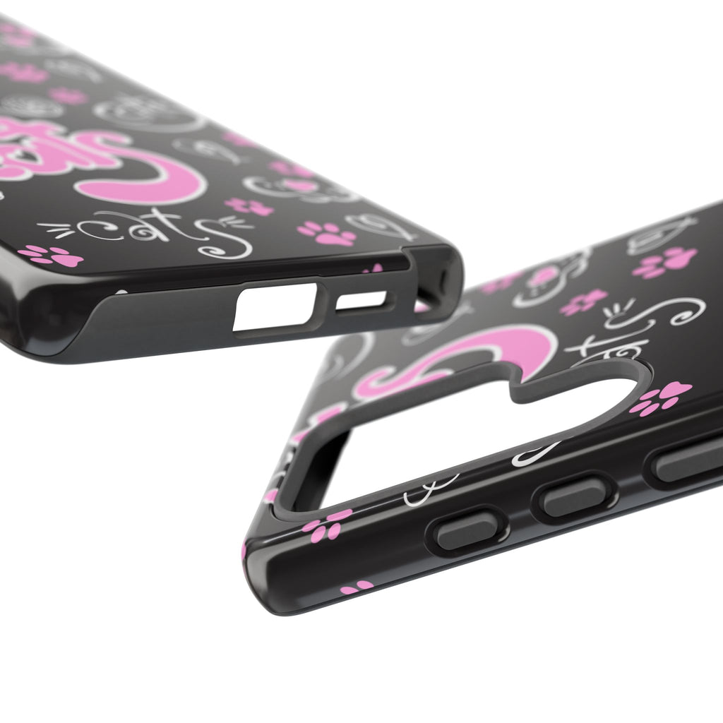 Cute Cat Print Phone Cases, Tough Cases for Cat Lovers, Pet Phone Cover, Gift for Cat Moms, Stylish Phone Accessories