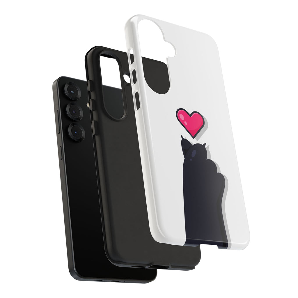 Cute Cat Love Phone Case, Tough Cell Phone Cover, Animal Lover Gifts, Pet Parent Accessories, Valentine's Day Essentials