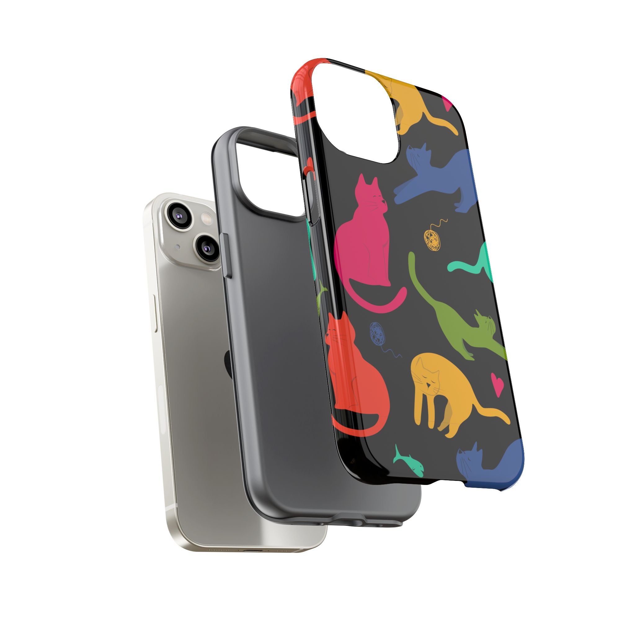 Colorful Cat Phone Case - Fun Pet Lover Accessory, Paw-some Gift for Cat Owners, Colorful Protective Cover, Cute Animal Phone [...]