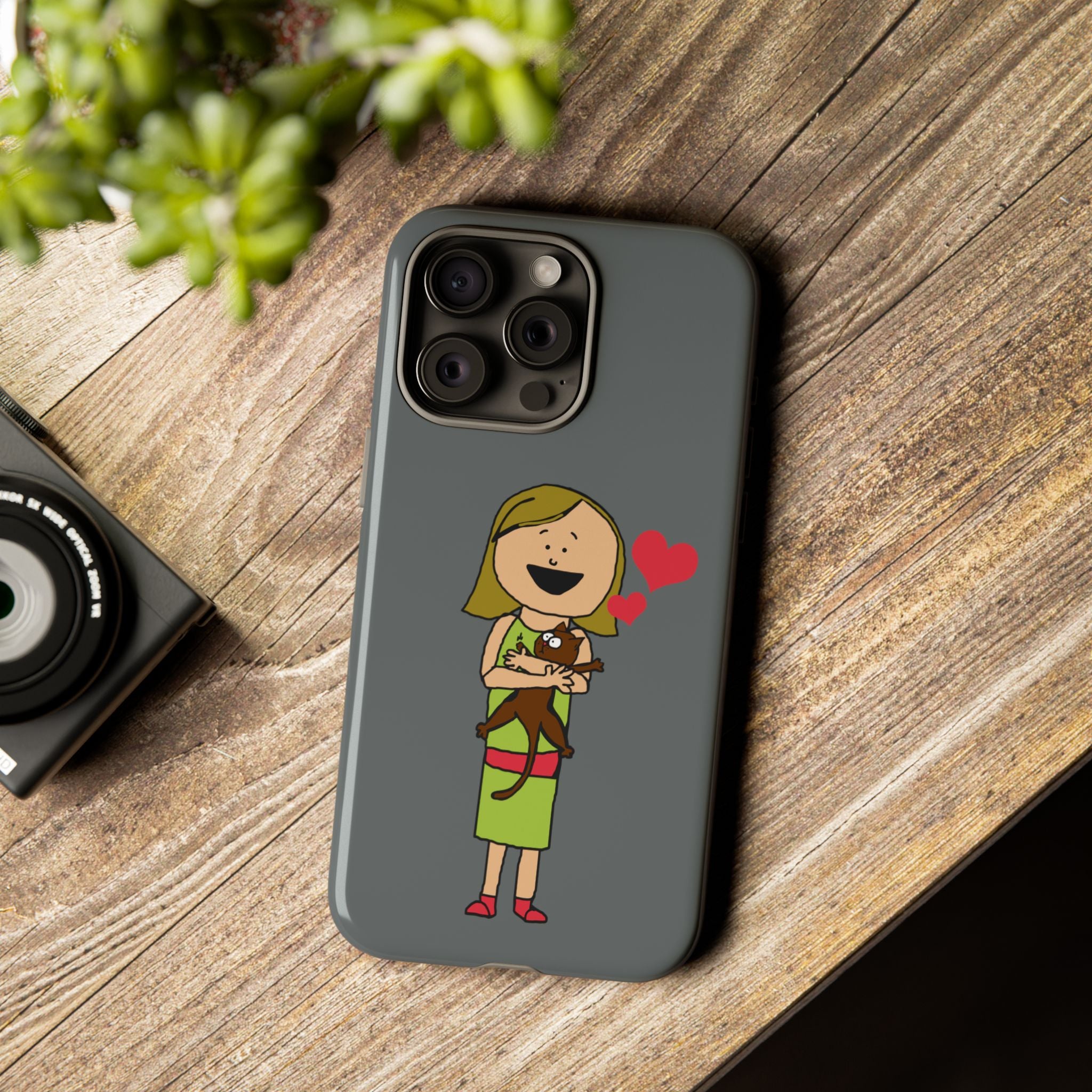 Pet Lover's Phone Case, Cute Animal Phone Cover, Gift for Dog Lovers, Cartoon Design, Fun Smartphone Accessory