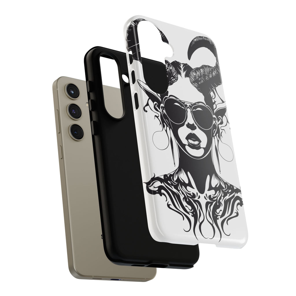Tough Cases: Stylish Phone Case with Edgy Design, Protective Cover, Gift for Her, Trendy Accessories, Unique Art, Holiday Present