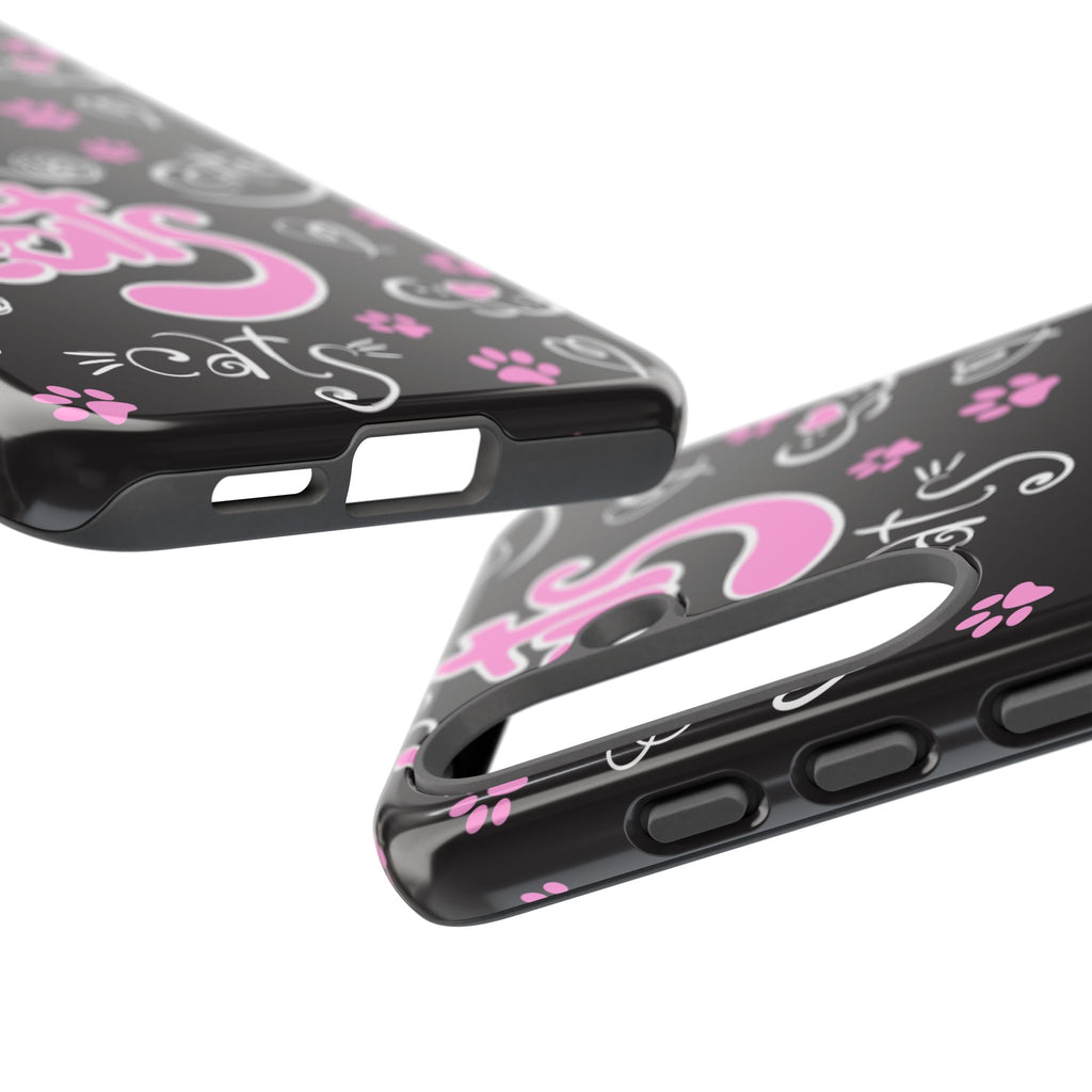 Cute Cat Print Phone Cases, Tough Cases for Cat Lovers, Pet Phone Cover, Gift for Cat Moms, Stylish Phone Accessories