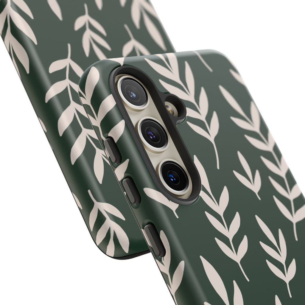 Leafy Phone Case, Tough Cases for Nature Lovers, Green Leaf Design, Eco-Friendly, Stylish Mobile Cover, Gift for Her