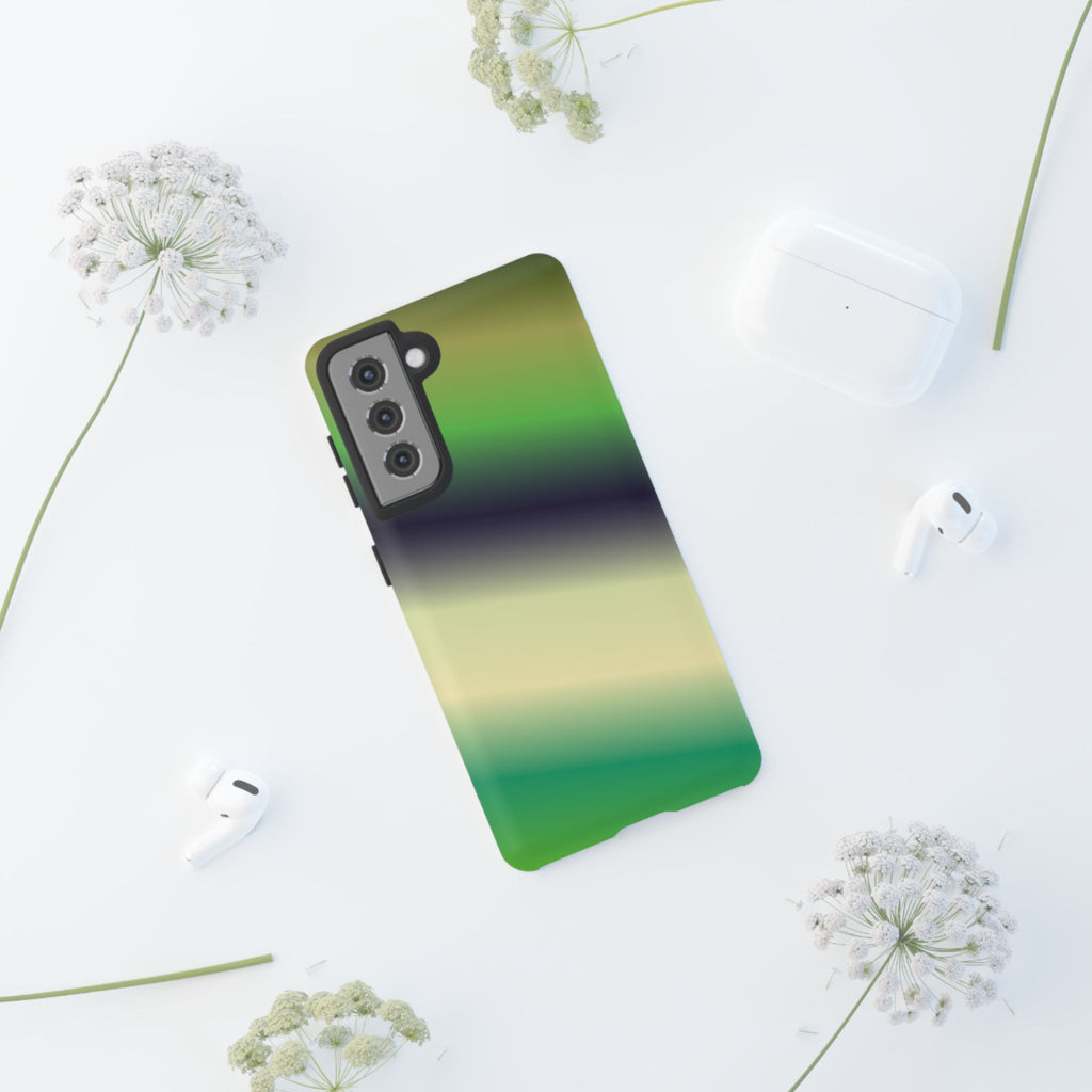 Gradient Phone Case - Tough Cases, Unique Cell Phone Cover, Stylish Tech Accessories, Green and Black Gradient, Perfect Gift