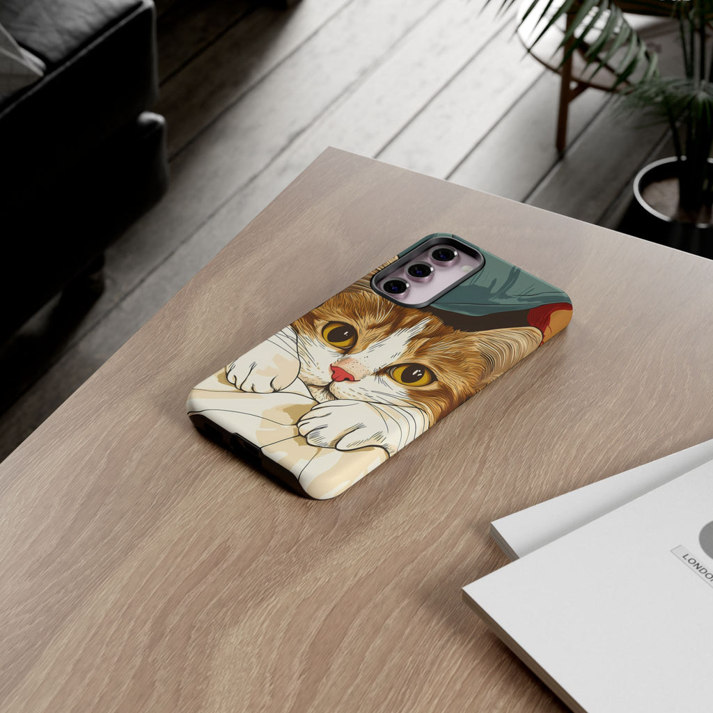 Cute Cat Phone Case - Ideal for Cat Lovers, Pet Owners, Birthday Gifts, Smartphone Accessories, Funny Pet Humor