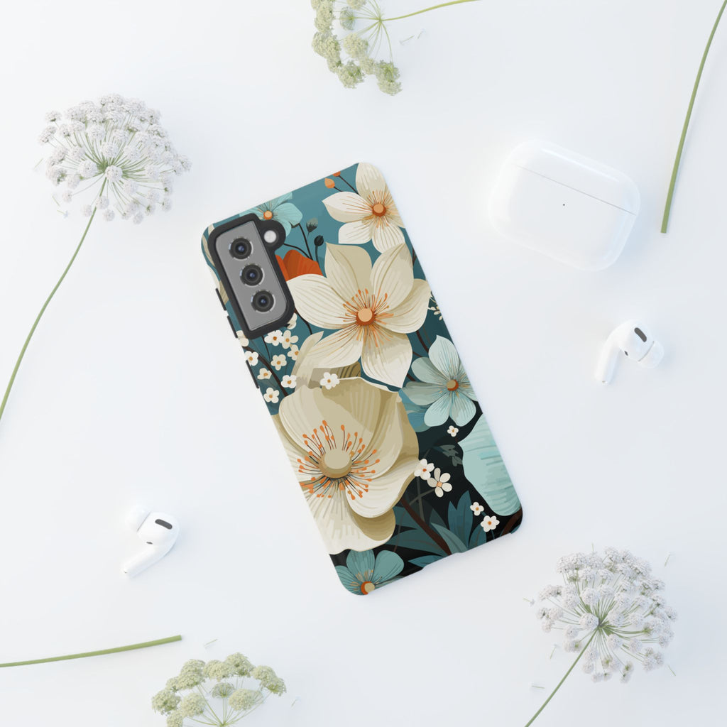 Floral Phone Case, Stylish Tough Cases with Botanical Design, Flower Print Phone Cover, Gifts for Nature Lovers, Eco-Friendly Mobile Cover