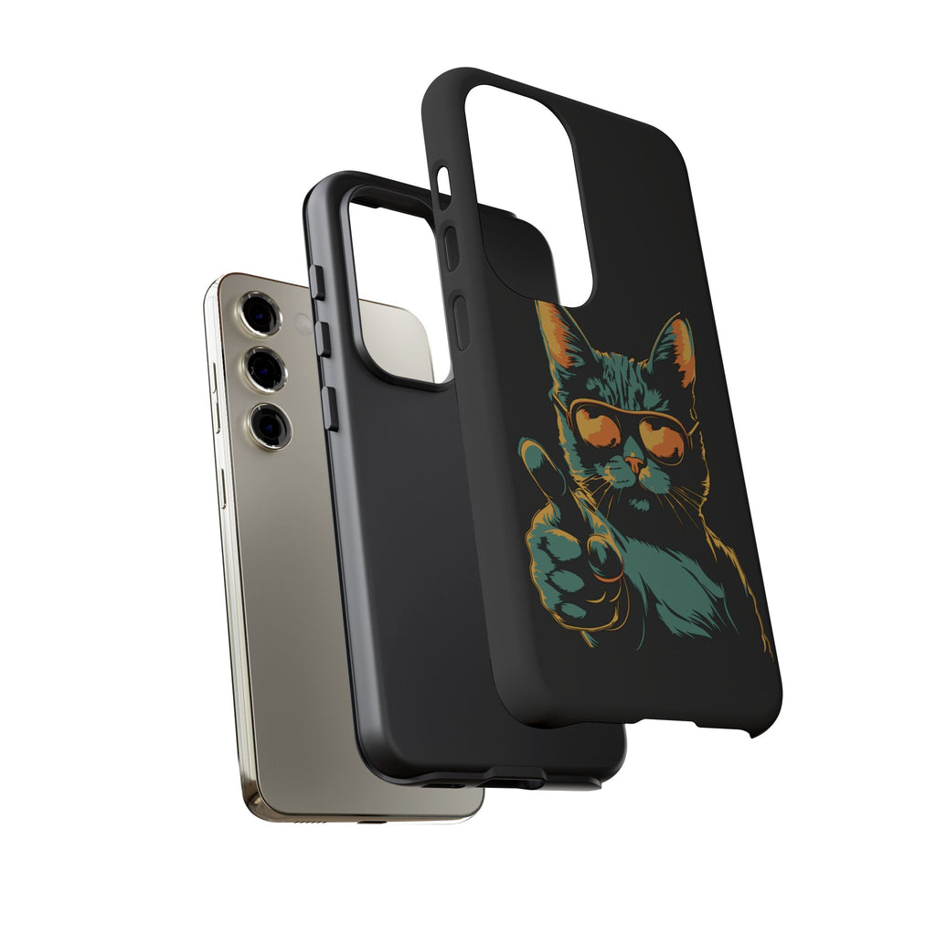 Cool Cat Phone Case, Stylish Phone Cover, Pet Lover Gift, Cute Cat Design, Fun Cat Accessories