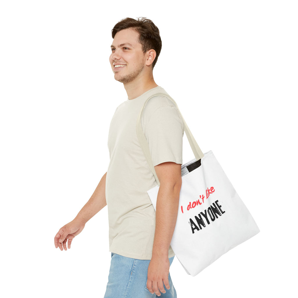 English White "I Like No One" – Anti-Social Tote