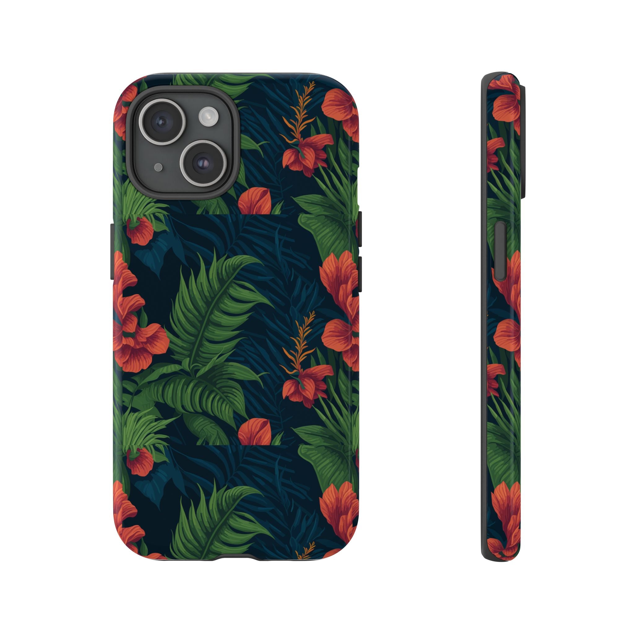 Tropical Phone Case with Floral Design, Eco-Friendly Protection for Summer Vibes, Ideal Gift for Nature Lovers, Vibrant Background