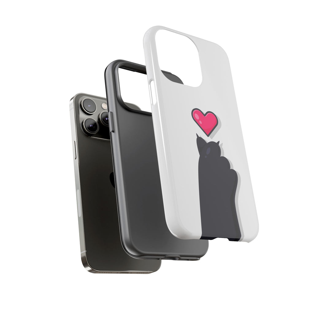 Cute Cat Love Phone Case, Tough Cell Phone Cover, Animal Lover Gifts, Pet Parent Accessories, Valentine's Day Essentials